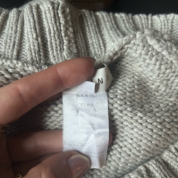 Authentic Celine Oversized V Neck Knit Sweater - Picture 8 of 8